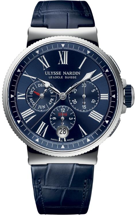 Ulysse Nardin Marine Chronograph Annual Calendar 43mm 1533-150/43 Replica Watch